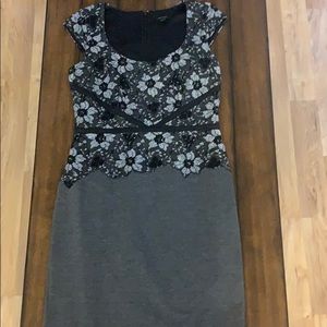 Ann Taylor Lace Ponte sheath dress.